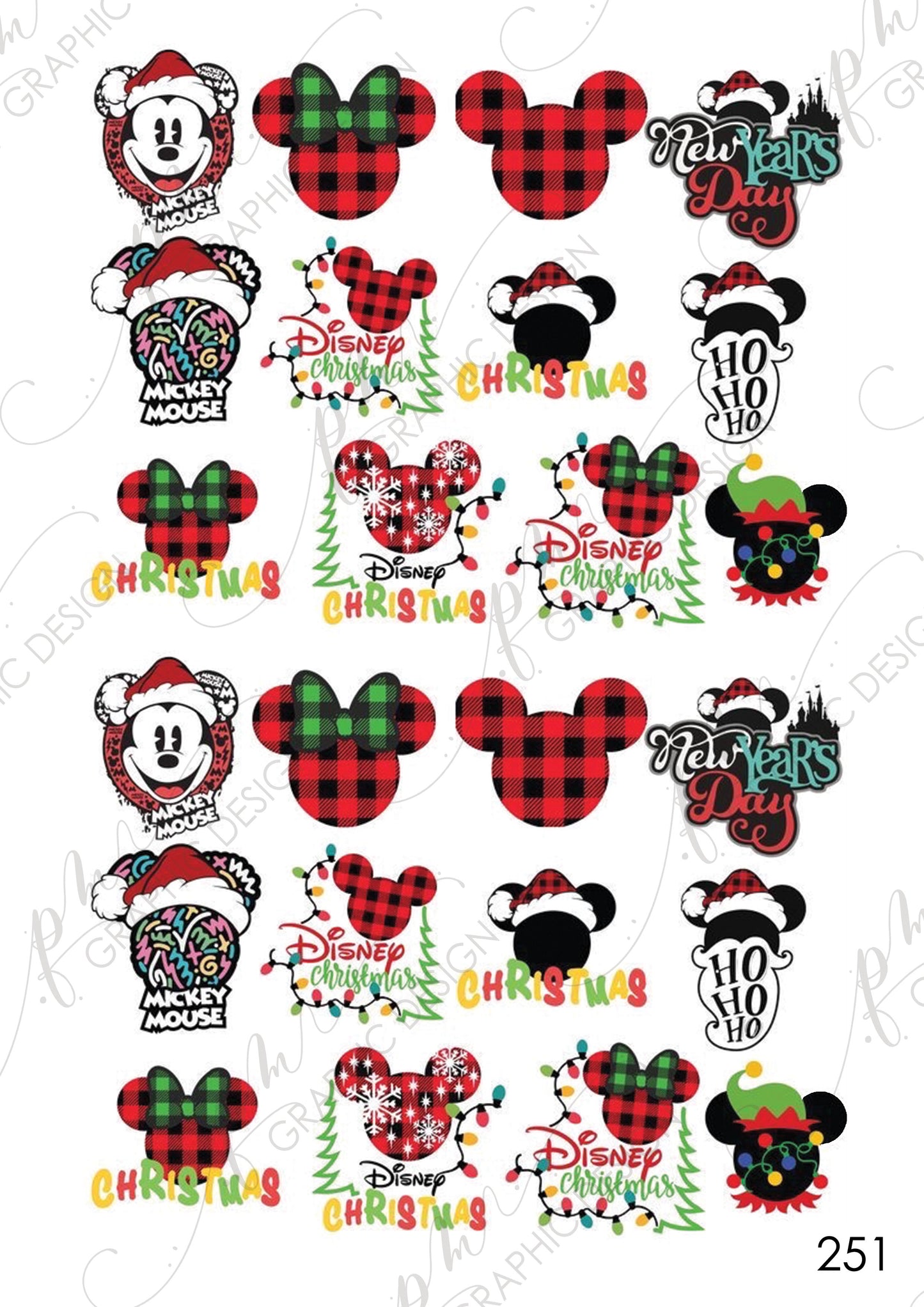 Christmas Nail Art Decal