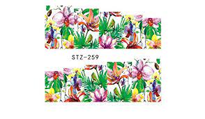 Tropical Flower Nail Decal