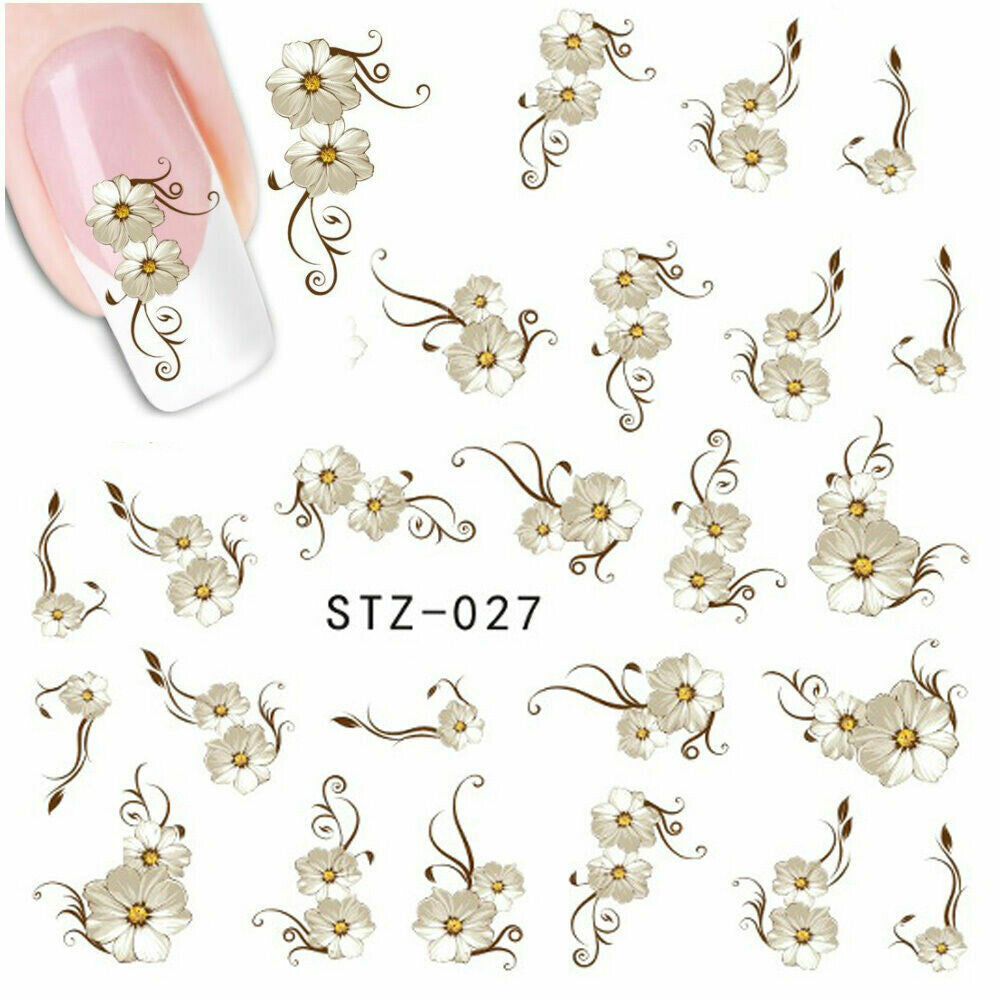 Flower Twirl Nail Decal