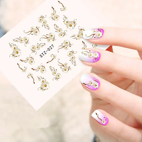Flower Twirl Nail Decal