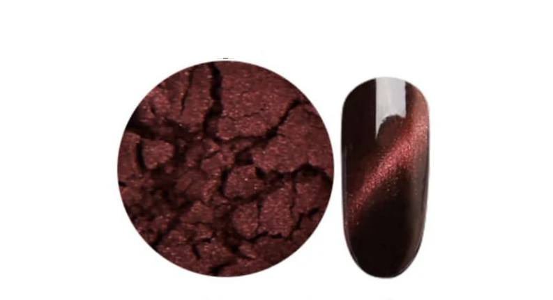 Maroon Cat Eye Chrome Powder