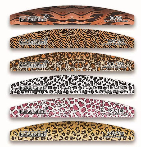 Nail Sunshine Leoprint Halfmoon Thick Nail File