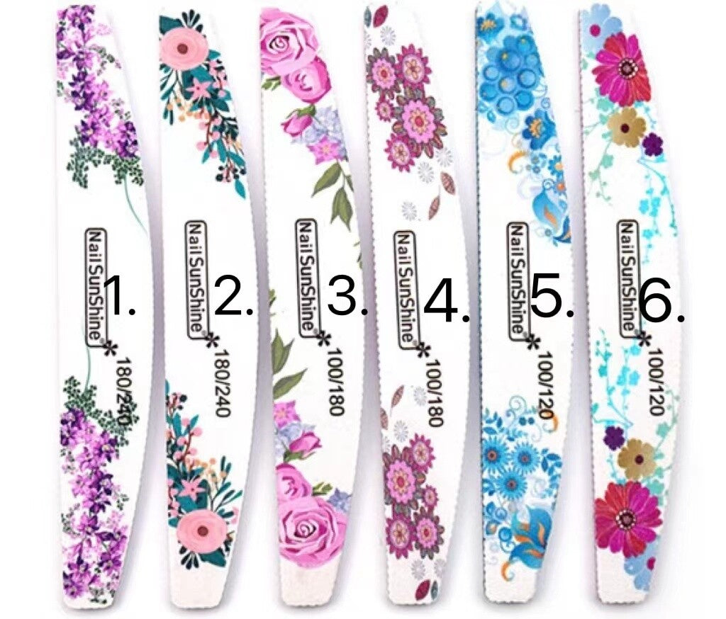 Nail Sunshine Flower Halfmoon Thick Nail File