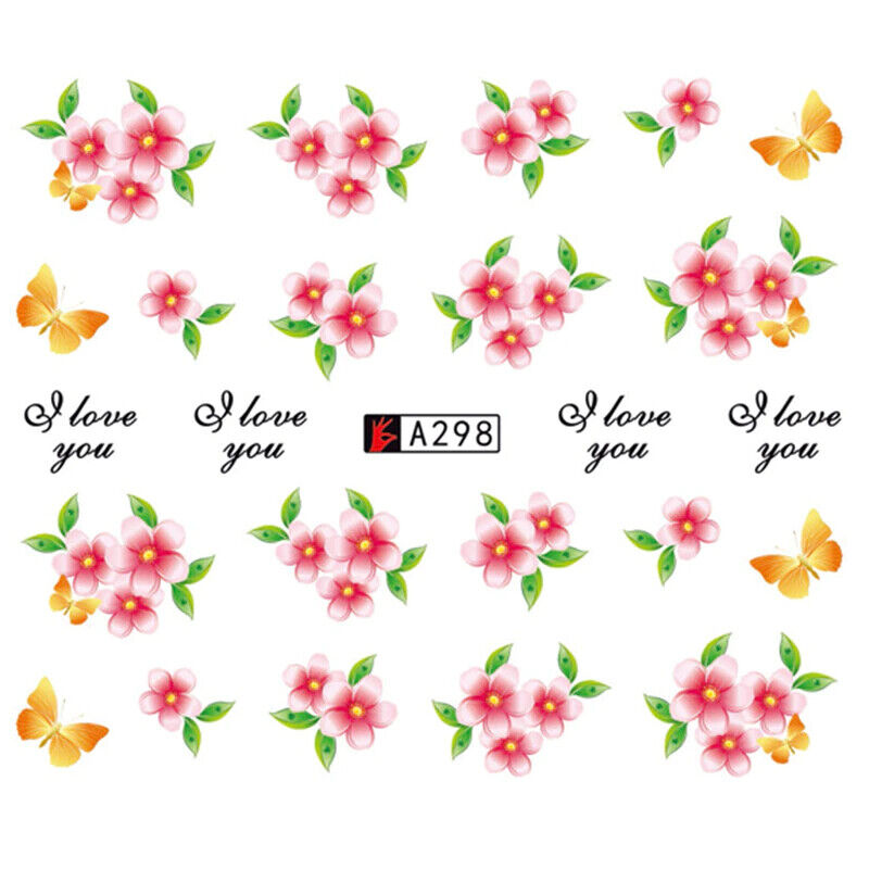 Flower Nail Decal A261-334 Range
