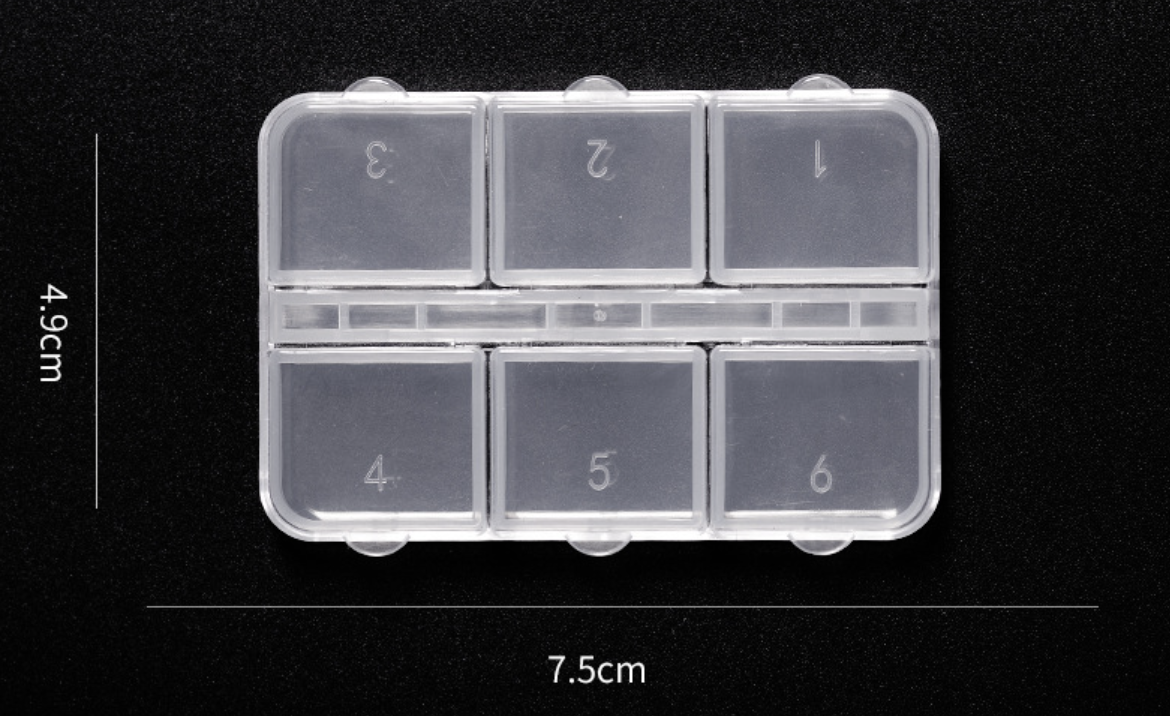 6 Grids Art Empty Storage Box