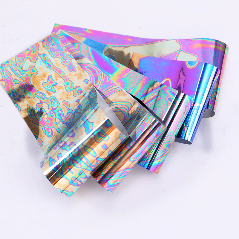 Oil Spill Chameleon Marble Nail Art Foil Set