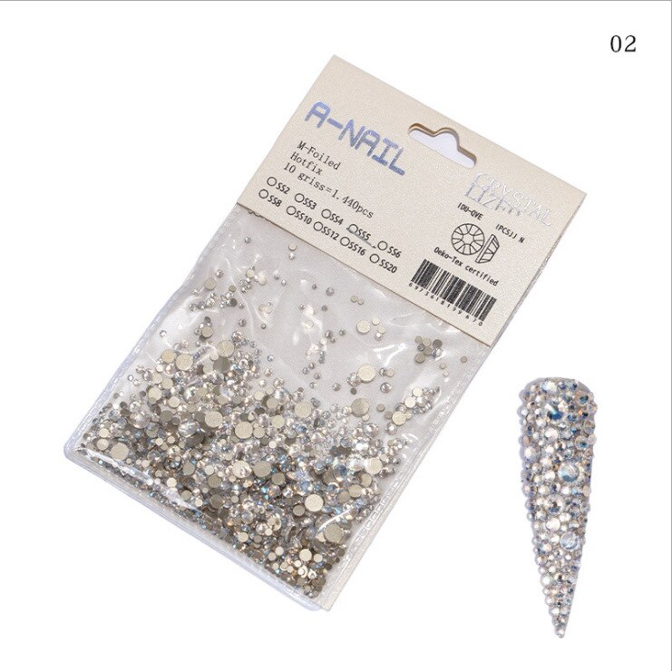 1720pcs Flat Bottom Rhinestone Nail Art - SR41