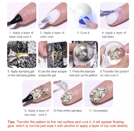 Nicole Diary Stamping Gel Gold