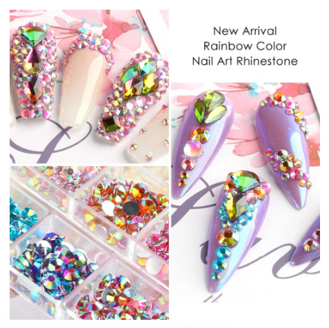 Random Color Crystal Nail Art Rhinestones Decoration