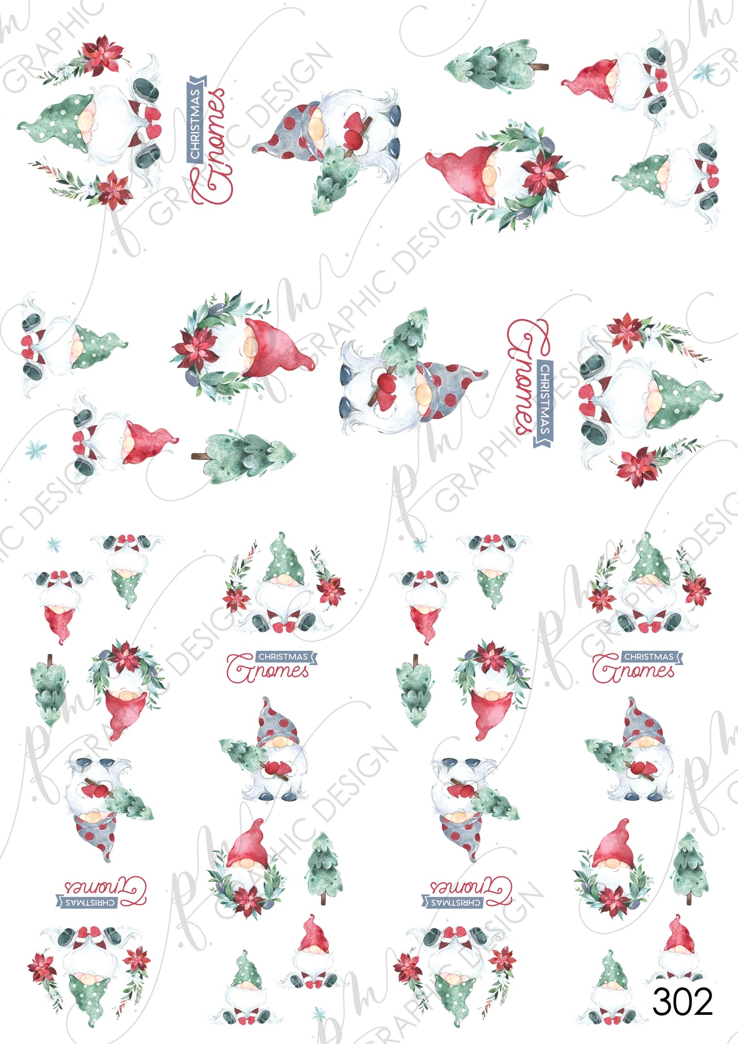 Christmas Nail Art Decal