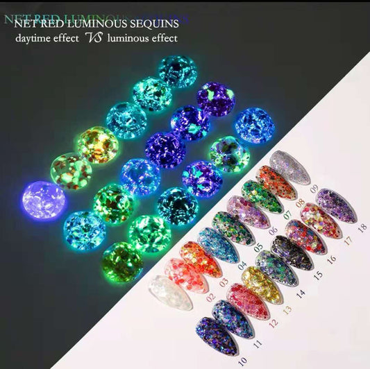 Glow in the dark Glitter Gel 10g