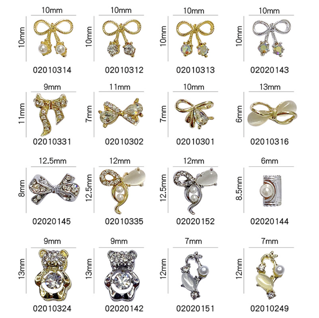 Bows Teddy Bear Other  Rhinestones Charms Nail Art Decoration