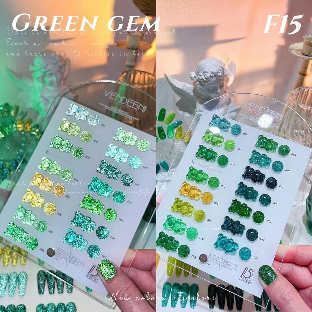 Reflective Diamond Chipping Gel Polish 15ml - F15 Set FREE SHIPPING