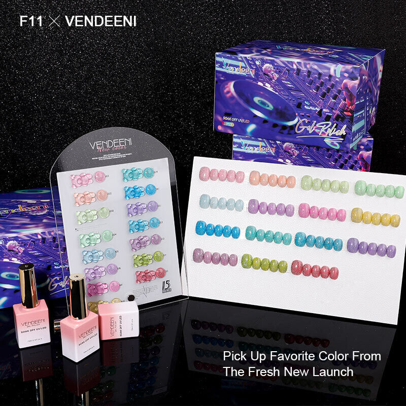 Reflective Diamond Chipping Gel Polish 15ml - F11 Set FREE SHIPPING