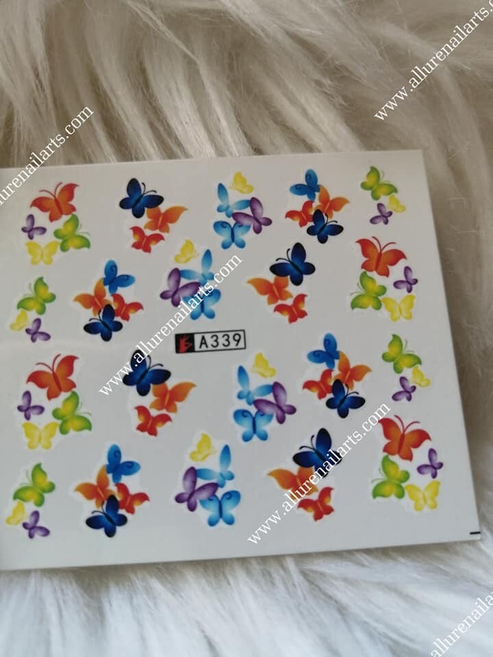 Butterfly Nail Decal Range 337-360