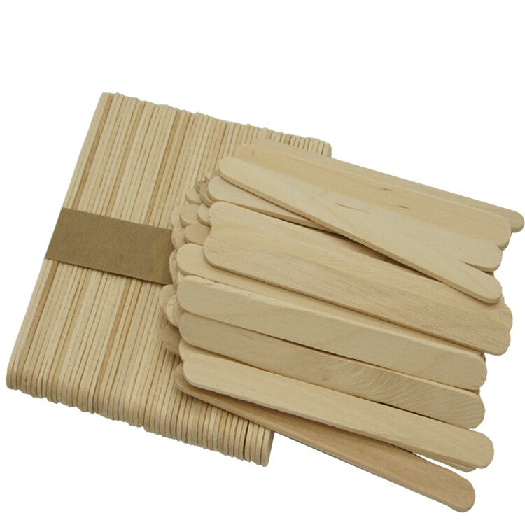 Disposable wooden tongue spatula