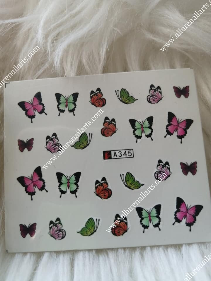 Butterfly Nail Decal Range 337-360