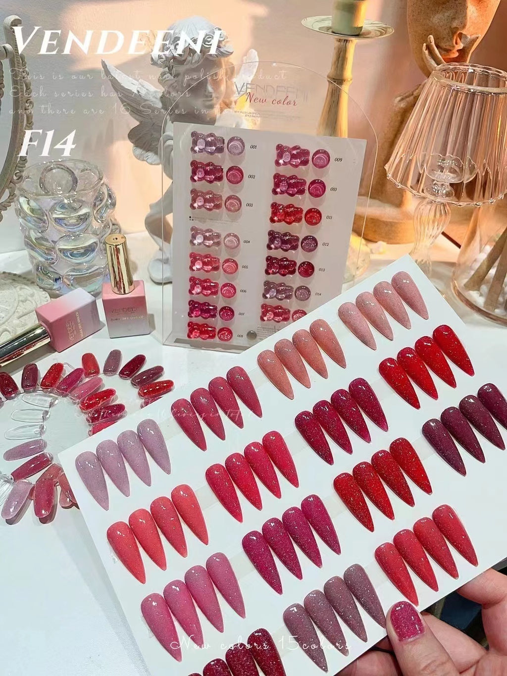 Reflective Diamond Chipping Gel Polish 15ml - F14 Set FREE SHIPPING
