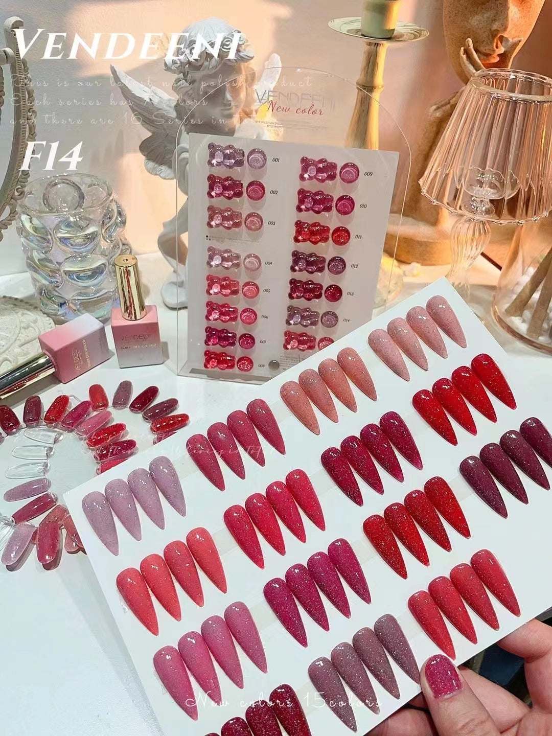 Reflective Diamond Chipping Gel Polish 15ml - F14 Set FREE SHIPPING