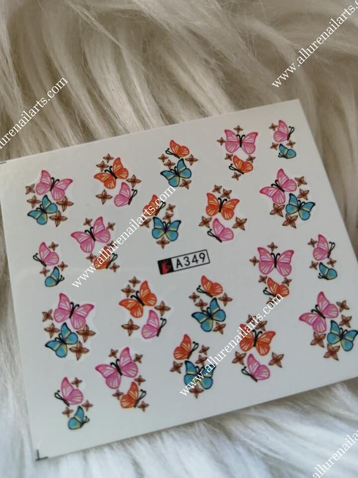 Butterfly Nail Decal Range 337-360