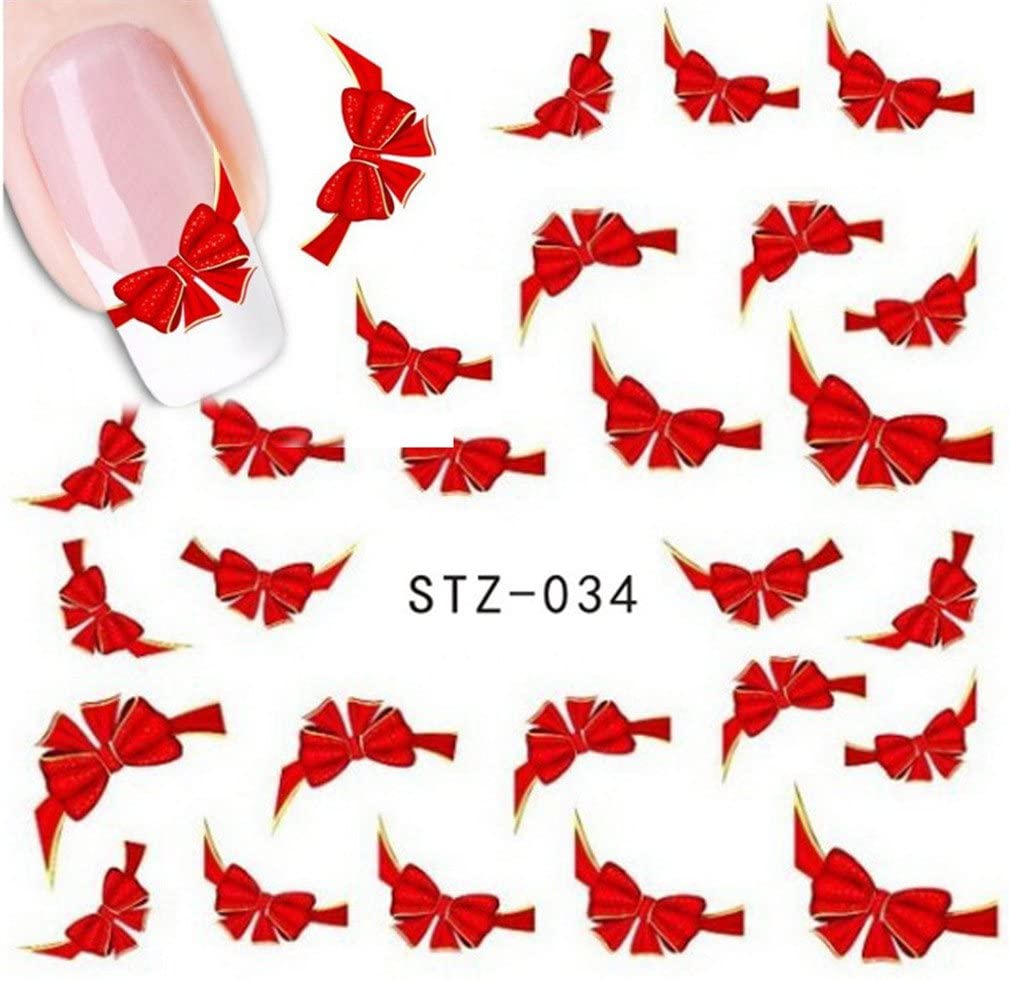 Red Bow Tie Nail Decal