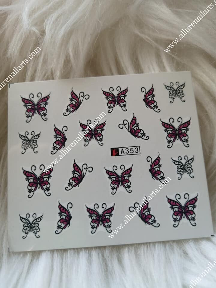 Butterfly Nail Decal Range 337-360