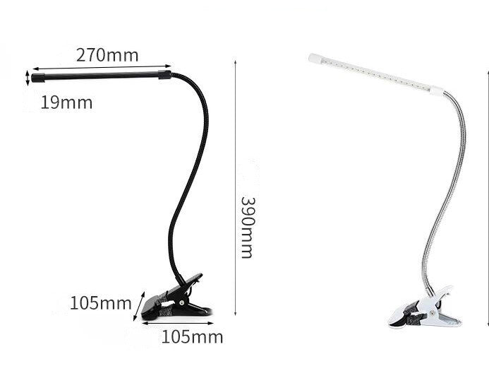 LED Desk Table Clip Lamp 7W USB Cable