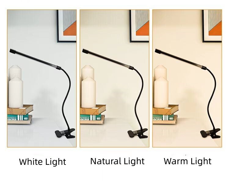 LED Desk Table Clip Lamp 7W USB Cable