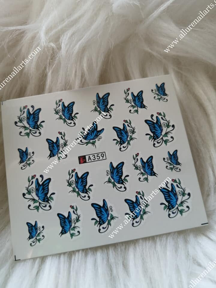 Butterfly Nail Decal Range 337-360