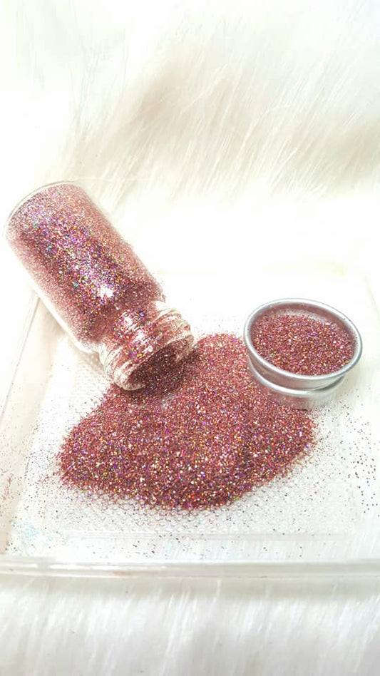 Holographic Rose Gold Glitter