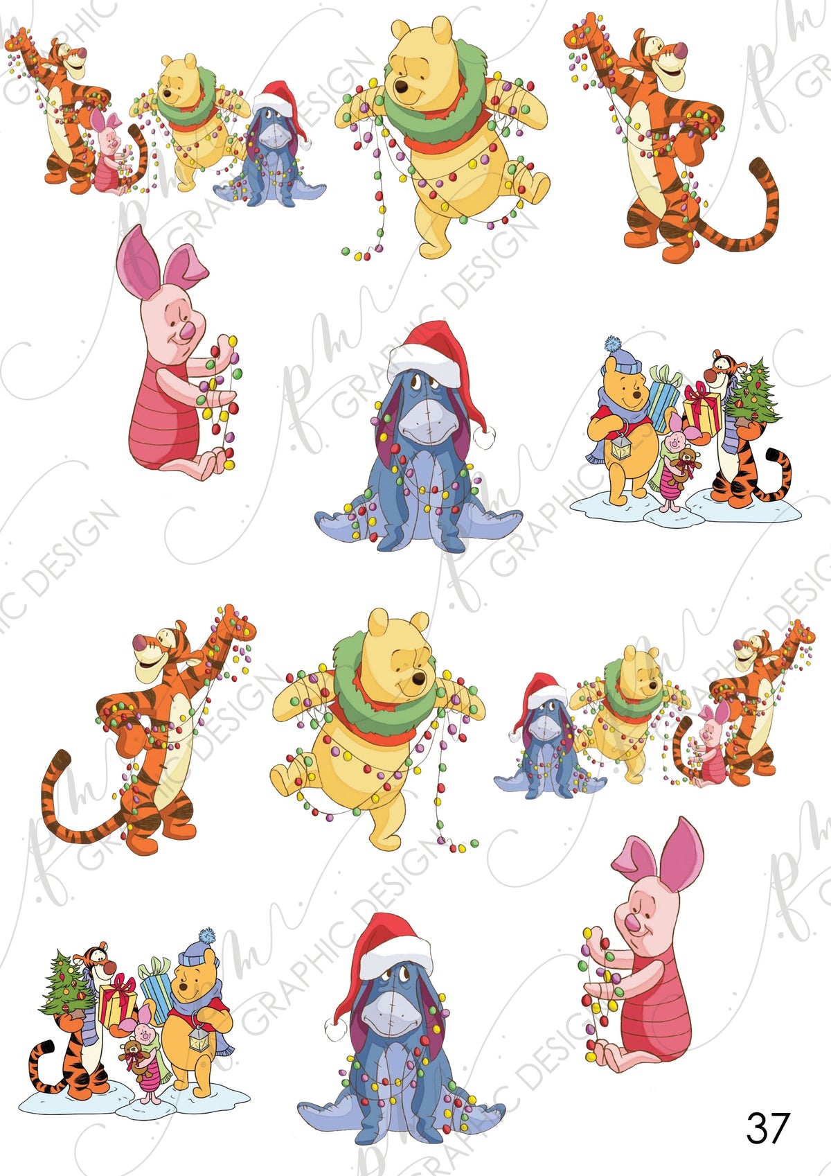 Christmas Nail Art Decal PM37