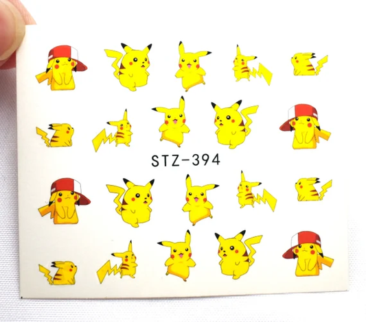 Pokemon Cartoon Nail Decal