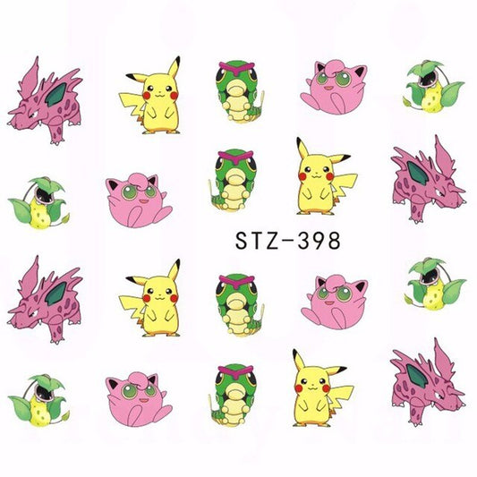 Pokemon Cartoon Nail Decal