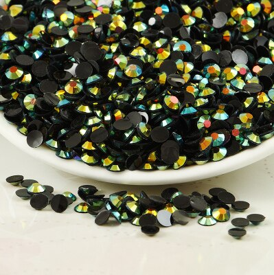 Rainbow Black 1mm Rhinestones Nail Art Decoration