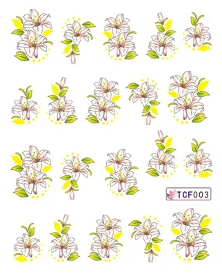 Flower Nail Decal