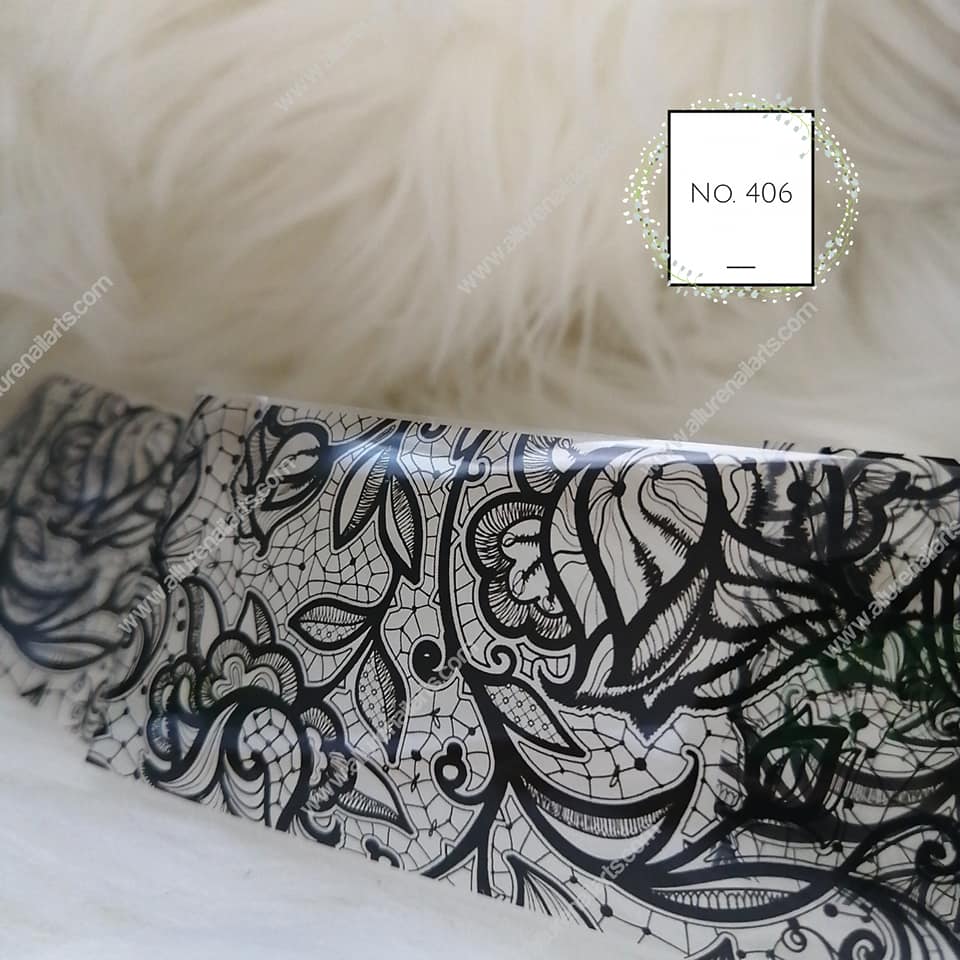 Lace Foil Nail Transfer