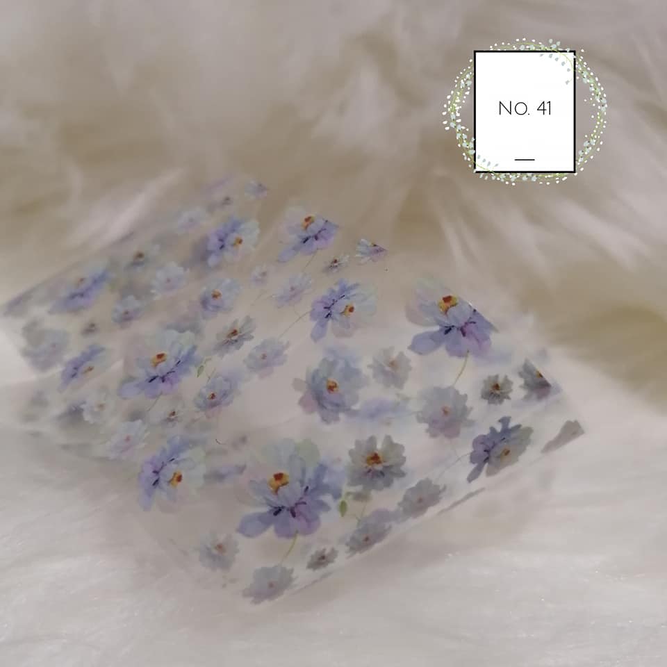 Floral Rose Foil Nail Transfer