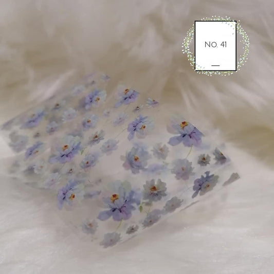 Floral Rose Foil Nail Transfer