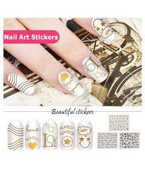Silver Metallic Texts Words Stars Hearts Love Nail Decal