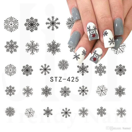 Christmas Snowflake Nail Decal