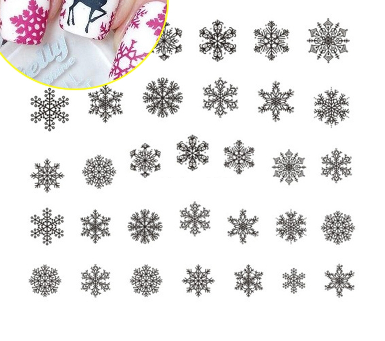 Christmas Snowflake Nail Decal