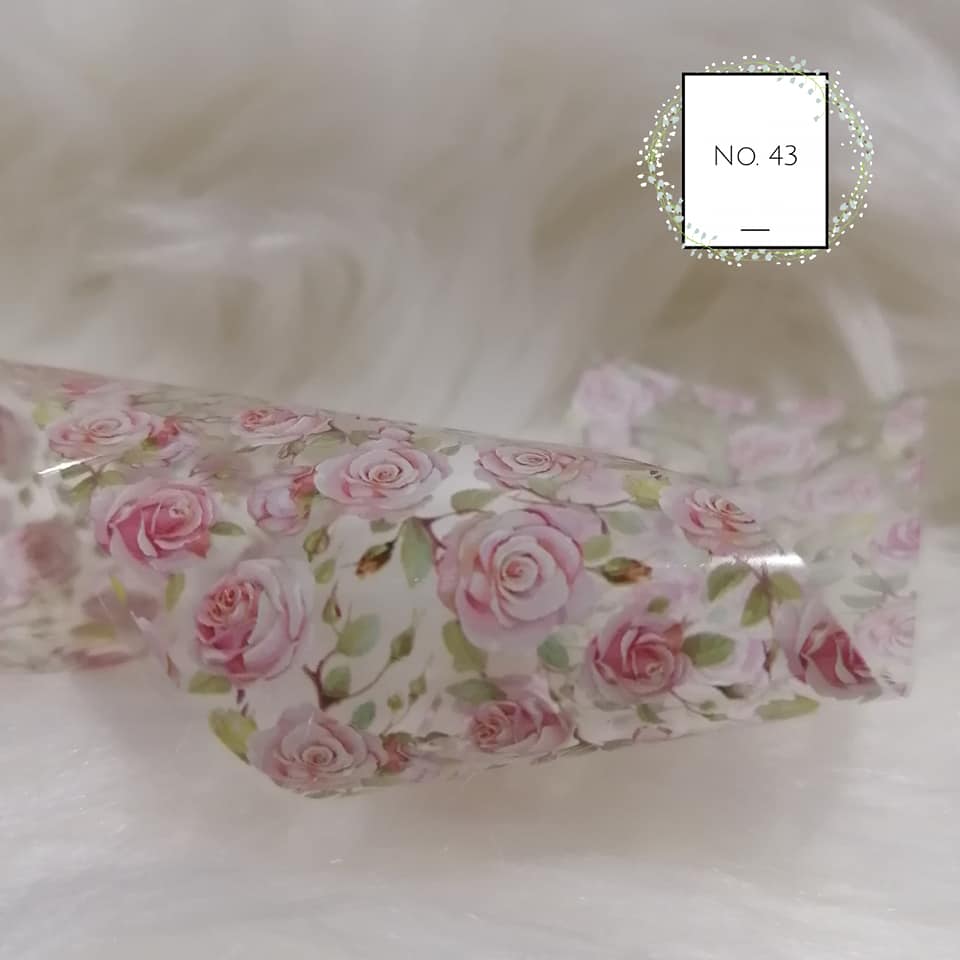 Floral Foil Nail Transfer