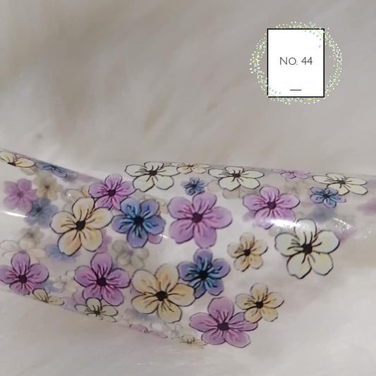 Floral Foil Nail Transfer