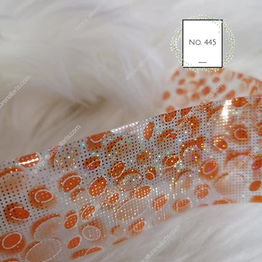 Orange Fruit Foil Nail Transfer