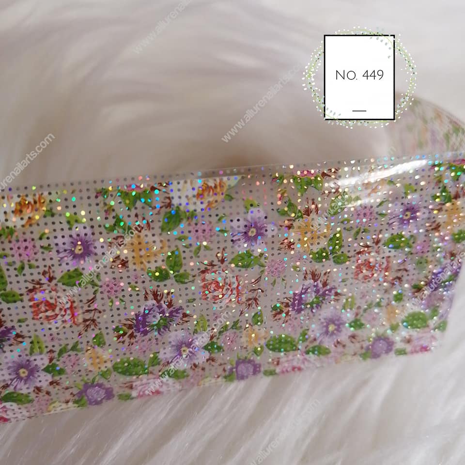 Floral Foil Nail Transfer