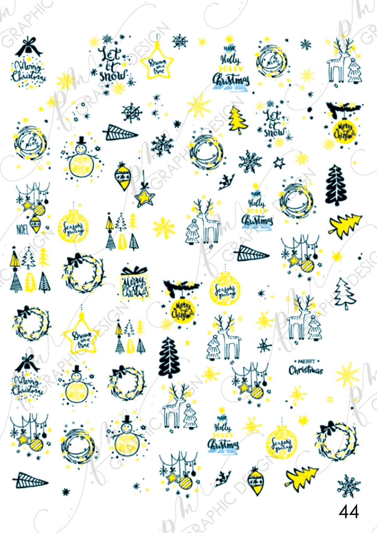 Nail decal PM44 christmas