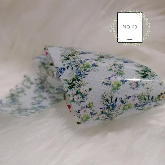 Floral Foil Nail Transfer