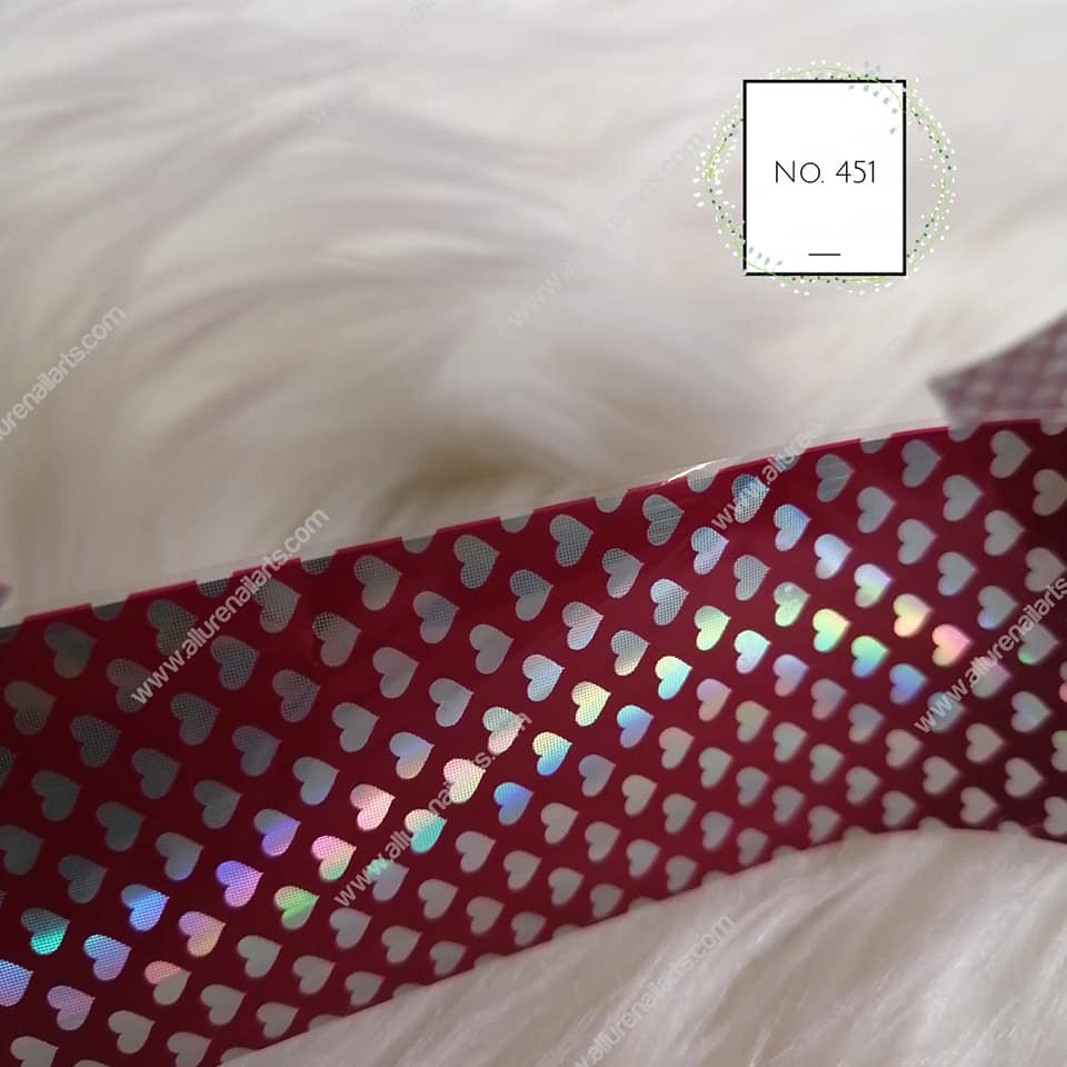 Heart Foil Nail Transfer