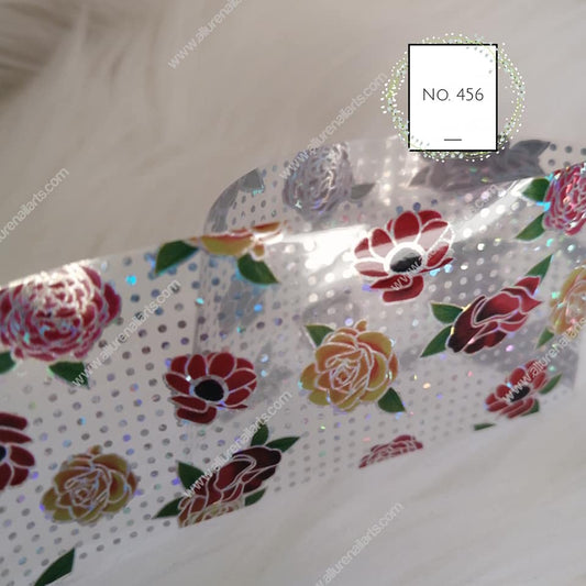 Floral Foil Nail Transfer