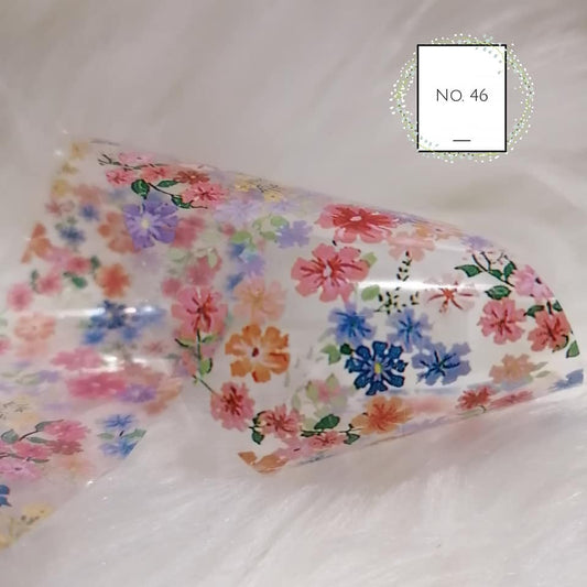 Floral Foil Nail Transfer